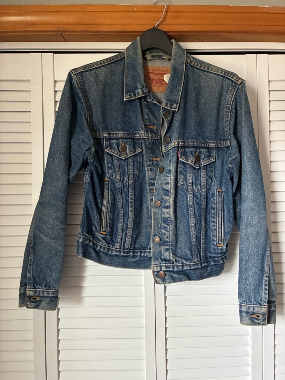 Levi's Light Blue Denim Jacket with Leather Patch